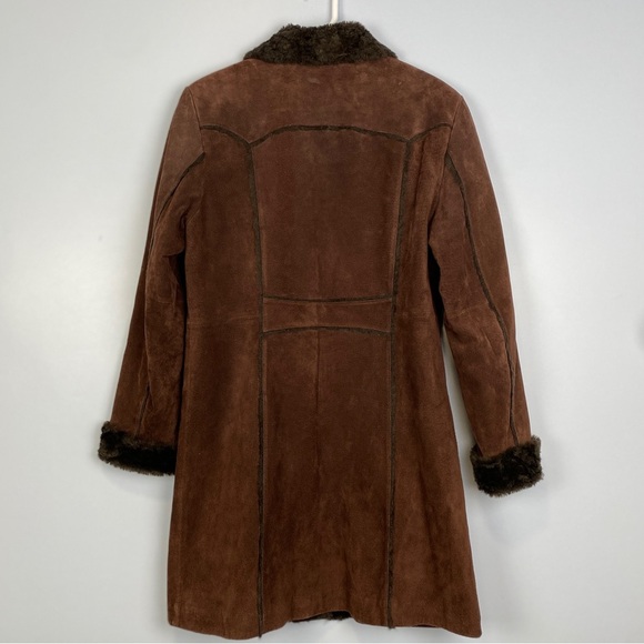 Vtg Y2K Penny Lane Coat Leather Faux Fur Jacket Large L Boho Hippie 70s 90s Funk - Picture 11 of 13